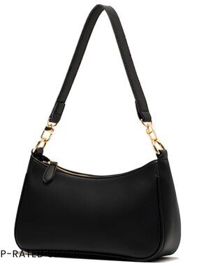 Chic Tote Handbag with Removable Straps Zipper Closure Versatile Crossbody Purse